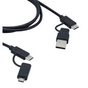 Cordon USB 2.0 à embouts multiples de charge /data -1m