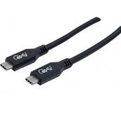 Cordon USB4 (40 Gbps-100W) type C vers C noir- 0.8m