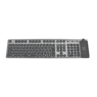 Clavier AZERTY flexible 109 touchesUSB/PS2 étanche