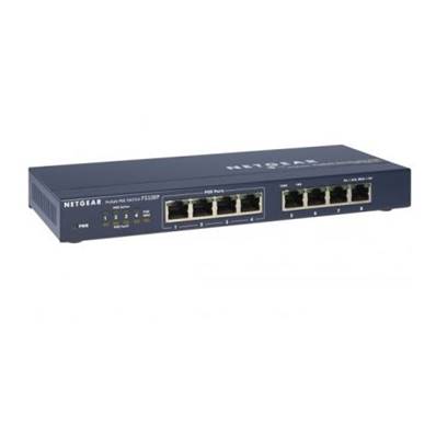 Netgear FS108P- Switch 4 x 10/100 + 4 x 10/100 (PoE)-53W