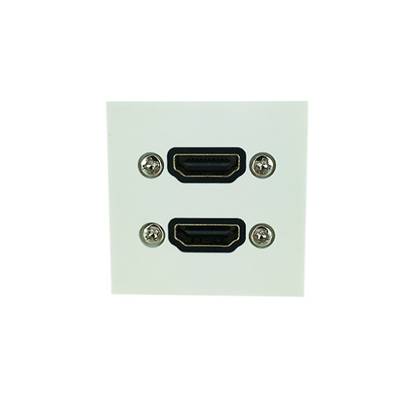 Plastron 45x45 HDMI 1.4 x2 F / x2 traversées F