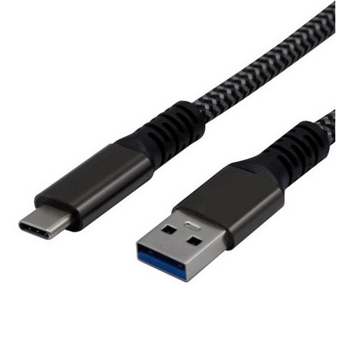 Cordon USB3.2 Gen1 (5 Gbps) type A vers C M/M (60 W) noir -5 m
